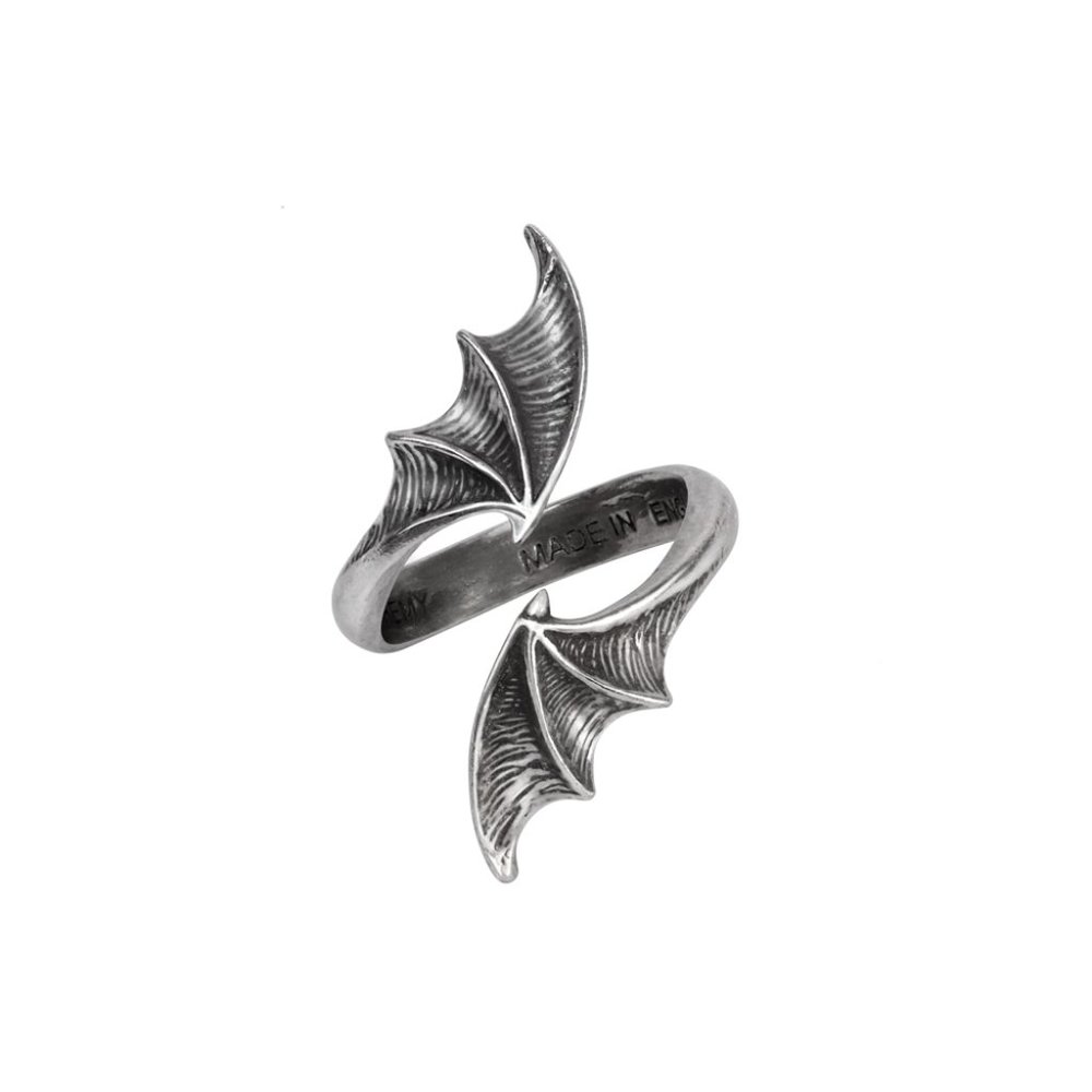 Alchemy Gothic A Night with Goethe Adjustable Bat Wing Ring NWT Unisex 3 Sizes